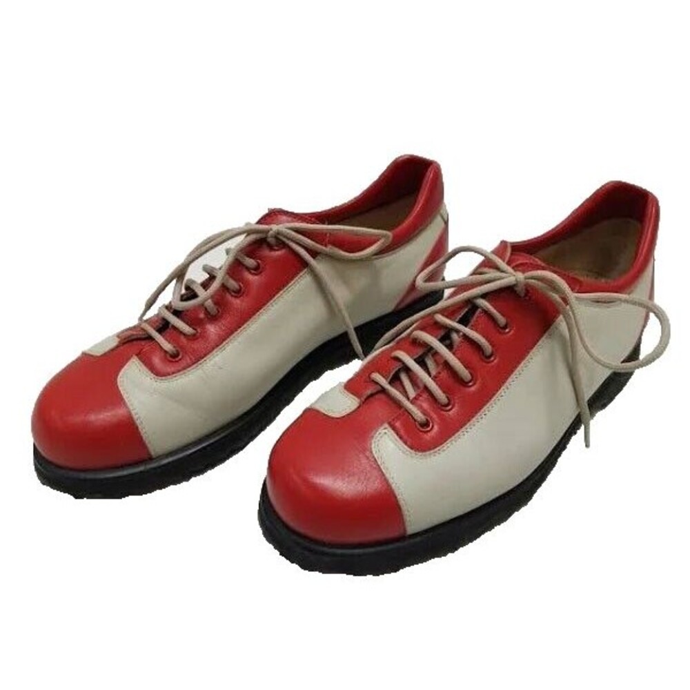 WALTER GENUIN Italy EU-38 US-7.5 ladies spikeless golf shoes red beige leather